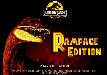 Jurassic Park - Rampage Edition (USA, Europe) screen shot title